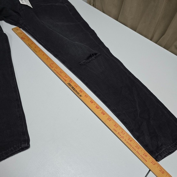 Frame Jeans Womens 29 Black Distressed Le Original Skinny High Rise Denim Punk - Picture 14 of 16